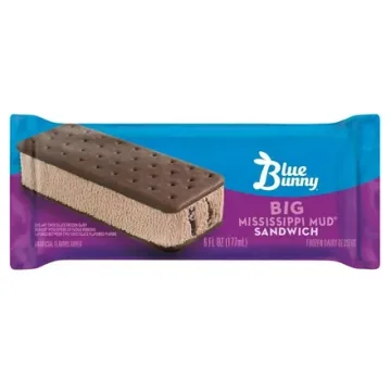Blue Bunny Big Mississippi Mud ice cream sandwich