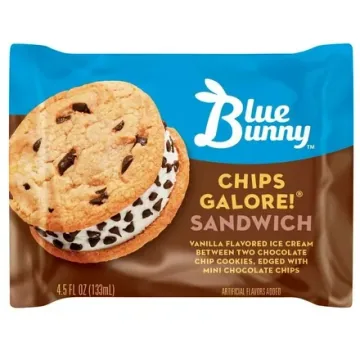Blue Bunny Chips Galore chocolate chip cookie ice cream sandwich