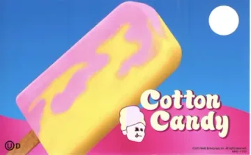 Blue Bunny Cotton Candy bar in pink and yellow swirls
