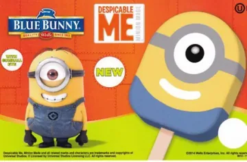 Blue Bunny Despicable Me Minions character ice cream bar