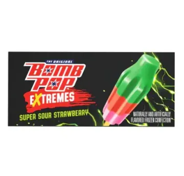 Bomb Pop Extremes super sour strawberry pop