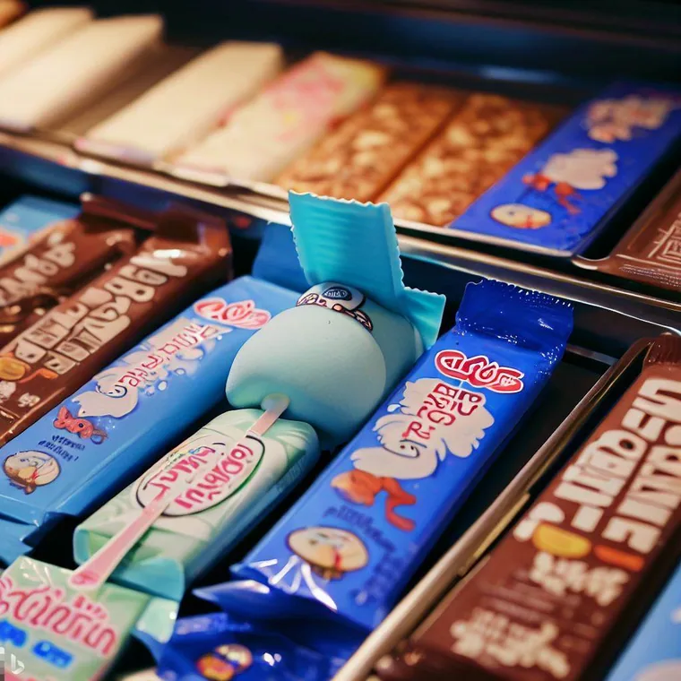 Rows of wrapped ice cream bars, cones and pops packed into the truck's freezer