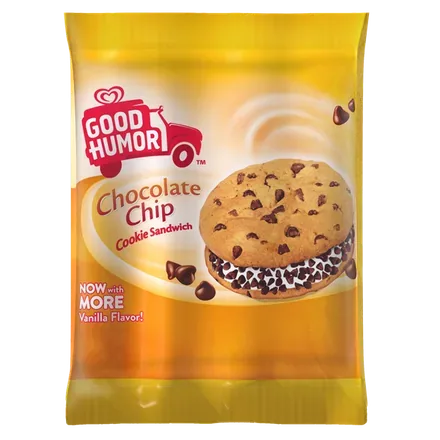 Good Humor chocolate chip cookie ice cream sandwich