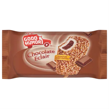 Good Humor Chocolate Éclair bar with cake crumb coating