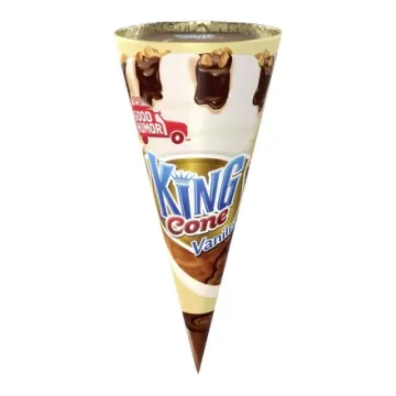Good Humor King Cone vanilla with a chocolate tip