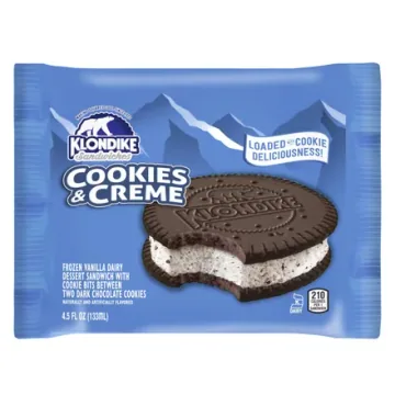 Klondike Cookies and Creme ice cream sandwich