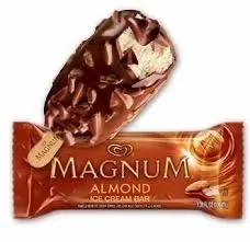 Magnum Almond ice cream bar in Belgian chocolate