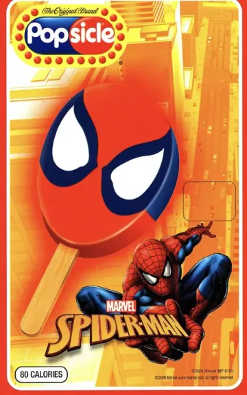 Popsicle Marvel Spider-Man character ice pop