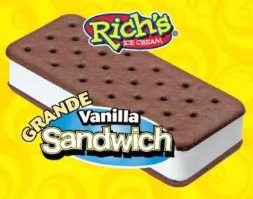 Rich's Grande Vanilla ice cream sandwich