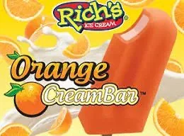 Rich's Orange Cream bar with vanilla centre
