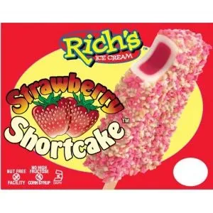Rich's Strawberry Shortcake bar in strawberry crumble