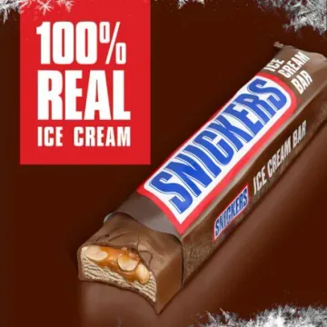 Snickers ice cream bar made with real ice cream
